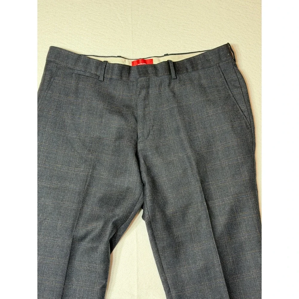 RED Saks Fifth Avenue‎ Men's Plaid Wool Dress Pants Trousers 38x30 (actual)
